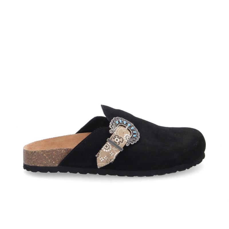 PALOMA CLOG W - SUEDE/WEST - BLACK/TAUPE